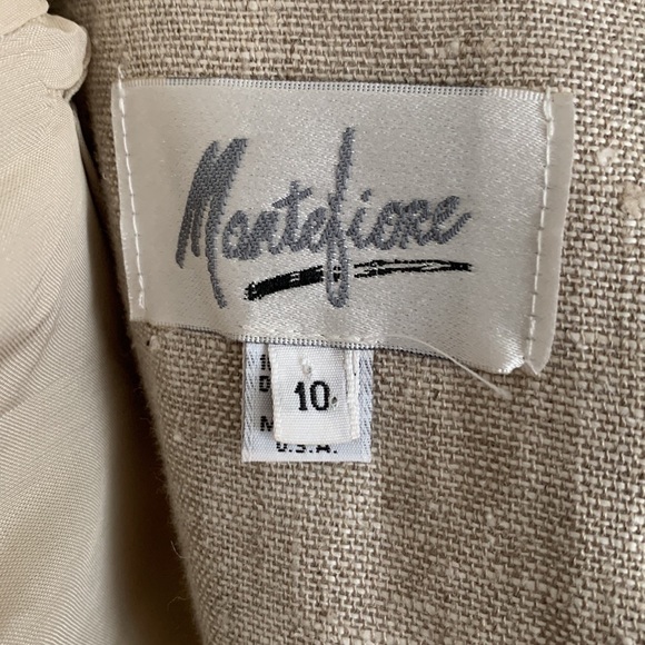 Vintage Montefiore Cutout Linen Dress Size - Picture 6 of 7